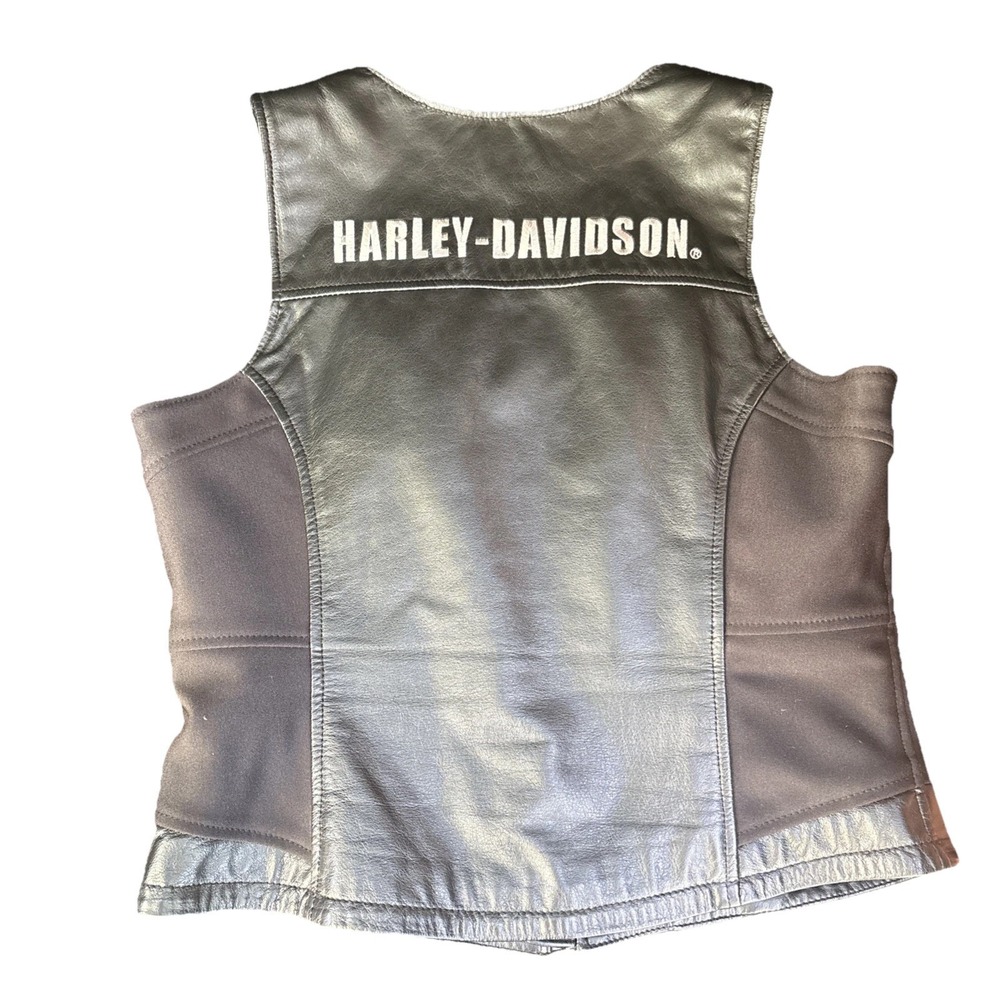 Harley Davidson Leather Vest Womens Small - Picture 2 of 9